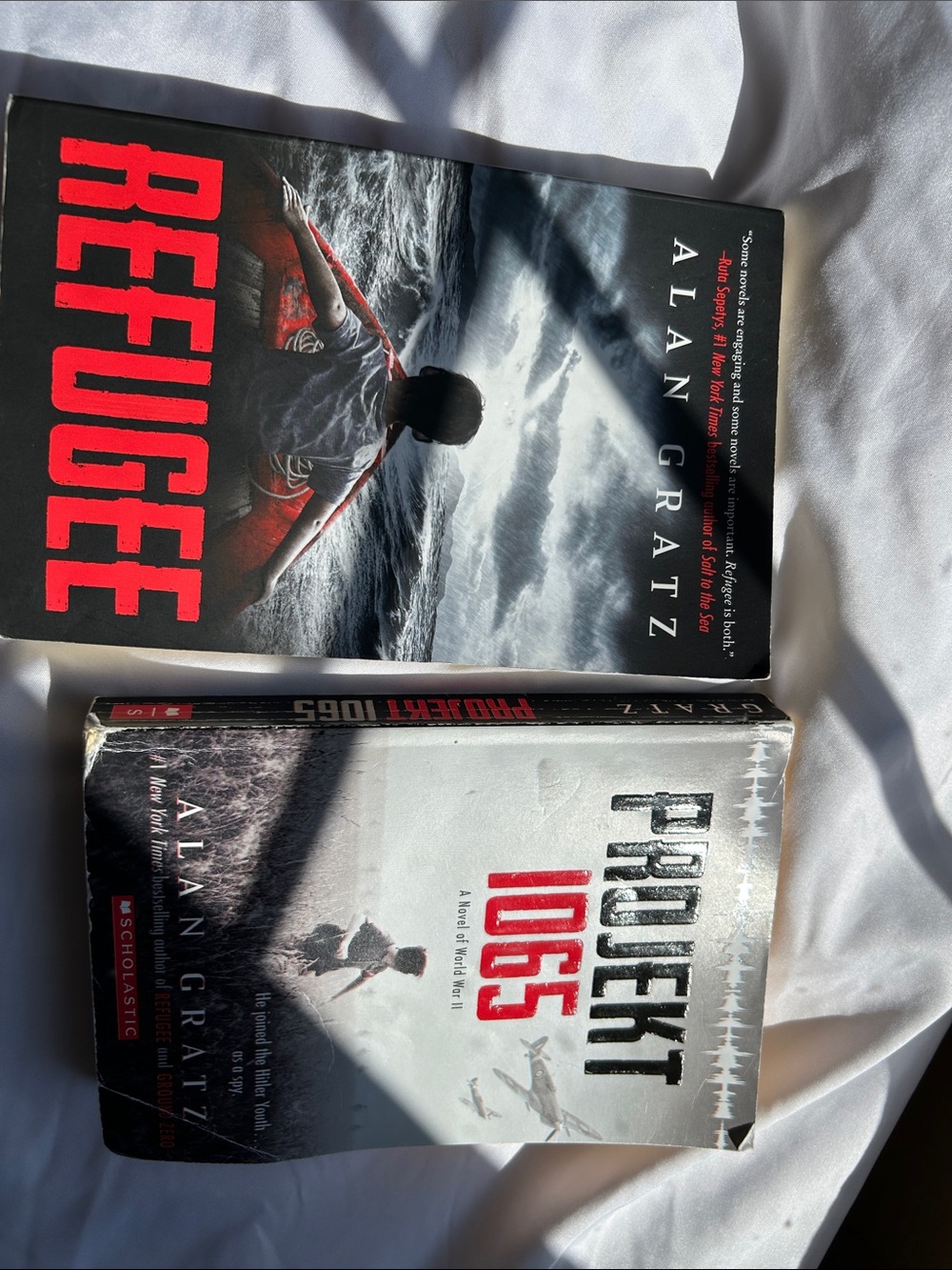 2 Alan Gratz novels. Refugee and project 1065
